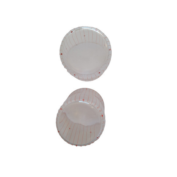 Vintage A Pair of Pink Diamond and‎ Vertical Stripe Tumbler Glasses Barware - Picture 4 of 6